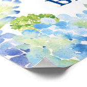 Light Blue Hydrangea Vrijgezellenfeest Foto Prop Poster (Hoek)