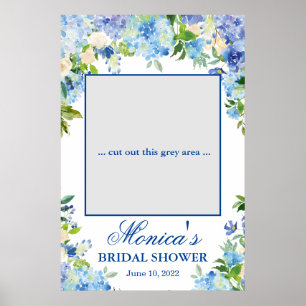 Light Blue Hydrangea Vrijgezellenfeest Foto Prop Poster