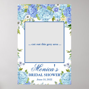 Light Blue Hydrangea Vrijgezellenfeest Foto Prop Poster