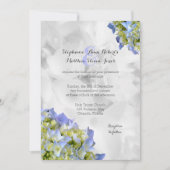 Light Blue Hydrangea Wedding Traditional Wedding Kaart (Voorkant)