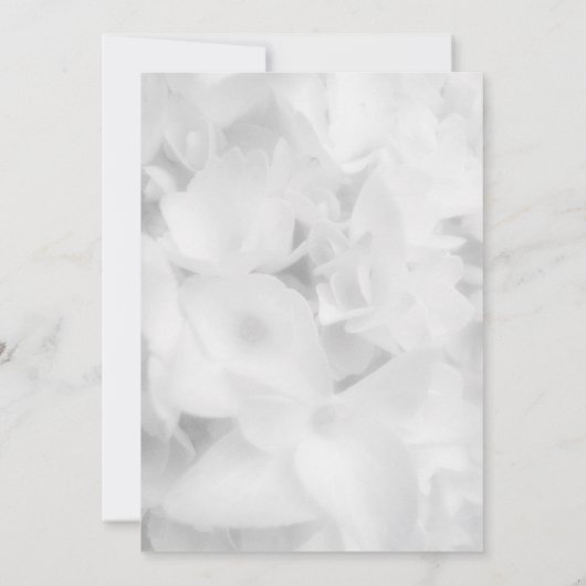 Light Blue Hydrangea Wedding Traditional Wedding Kaart (Achterkant)