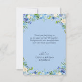 Light Blue Hydrangeas Floral Photo Waterverf Bedankkaart (Achterkant)