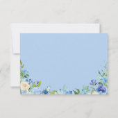 Light Blue Hydrangeas Floral Waterverf RSVP-kaart RSVP Kaartje (Achterkant)