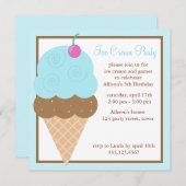 Light Blue Ice Cone Kaart (Voorkant / Achterkant)