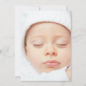 Light Blue Introduction New Baby Girl Foto Aankondiging (Achterkant)