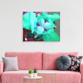Light Blue Iris Canvas (Insitu (Woonkamer))