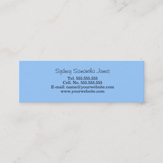 Light Blue-kaart Mini Visitekaartje (Voorkant)
