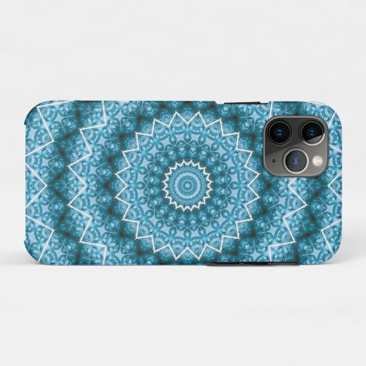 Light Blue Kaleidoscope/Mandala Case-Mate iPhone Case (Achterkant (horizontaal))