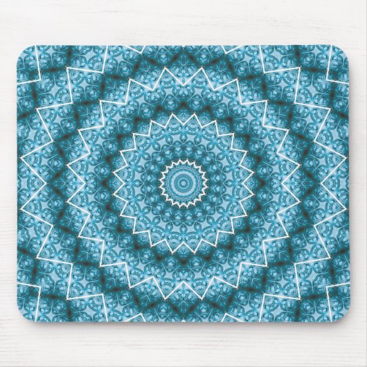 Light Blue Kaleidoscope/Mandala Muismat (Voorkant)