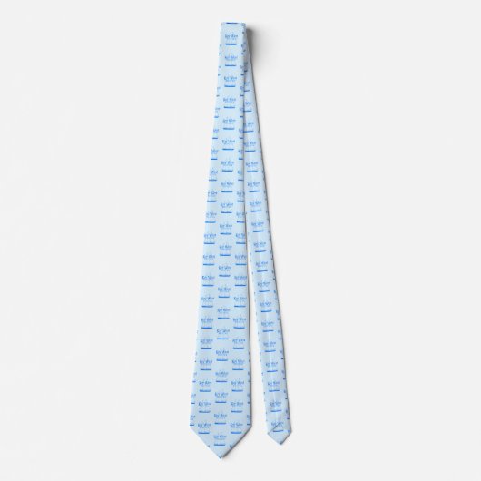 Light Blue Key West Florida Nautical Sailboat Stropdas (Voorkant)