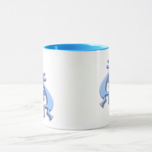 Light Blue Kokopelli Mok (Midden)