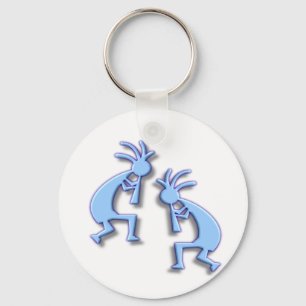 Light Blue Kokopelli Sleutelhanger