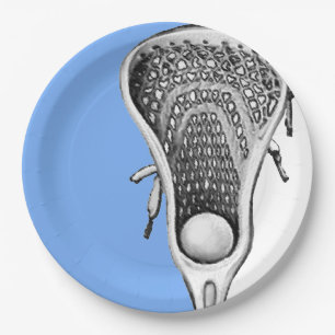 Light Blue Lacrosse Sports Party Paper Bord