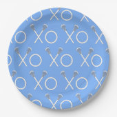 Light Blue Lacrosse Sports Party Paper Bord (Voorkant)