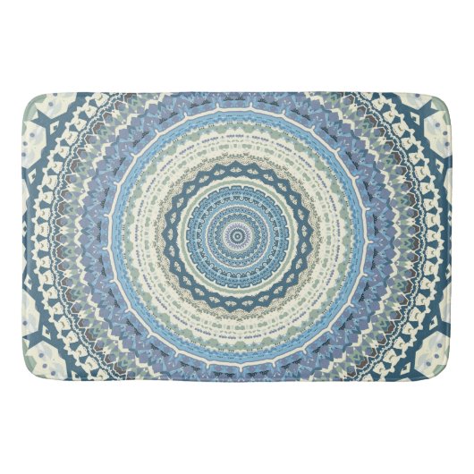 Light Blue Lavender Mandala Badmat (Voorkant)