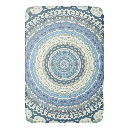 Light Blue Lavender Mandala Badmat (Voorkant Verticaal)