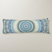 Light Blue Lavender Mandala Lichaamskussen (Achterkant)