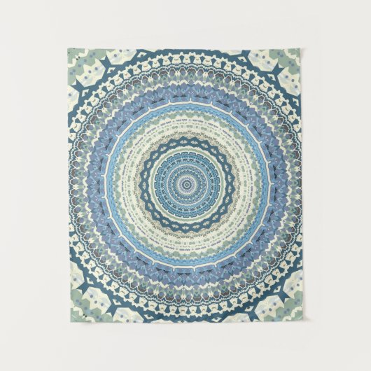 Light Blue Lavender Mandala Wandkleed (Voorkant)