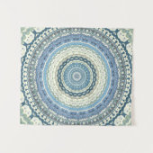 Light Blue Lavender Mandala Wandkleed (Voorkant (horizontaal))
