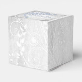 Light Blue Leaf Vine Wedding Favor Box Bedankdoosjes (Achterkant)