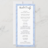 Light Blue Leaves en Foliage Wedding Programme (Achterkant)