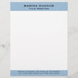 Light blue Linen Fabric Texture Briefhoofd