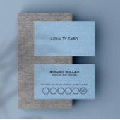 Light Blue Linen Texture Loyalty Card Visitekaartje