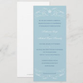 Light Blue Lone Star Wedding Invitations Kaart (Voorkant / Achterkant)
