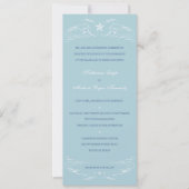 Light Blue Lone Star Wedding Invitations Kaart (Voorkant)