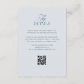 Light Blue Luxe | QR-code trouwgastdetails Informatiekaartje (Voorkant)