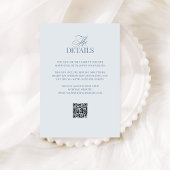 Light Blue Luxe | QR Code Wedding Guest Details Informatiekaartje