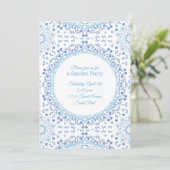 Light Blue Mandala Floral Kaart (Staand voorkant)