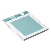 Light Blue Marble Elegant Modern Pattern Notitieblok (Schuin)
