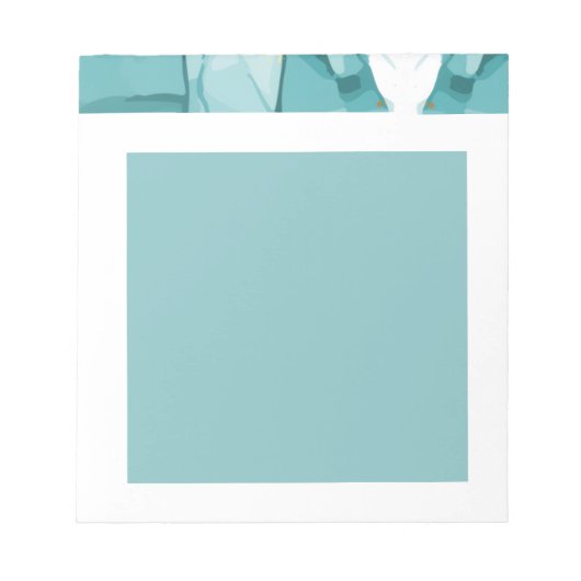Light Blue Marble Elegant Modern Pattern Notitieblok (Voorkant)