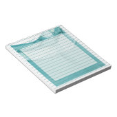 Light Blue Marble Elegant Modern Pattern Notitieblok (Schuin)