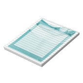 Light Blue Marble Elegant Modern Pattern Notitieblok (Linkerzijde)