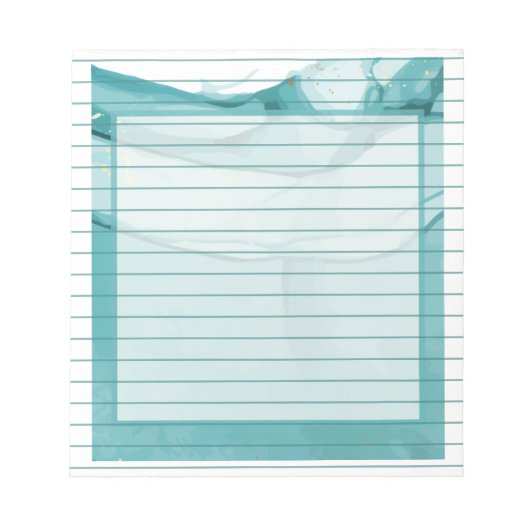 Light Blue Marble Elegant Modern Pattern Notitieblok (Voorkant)