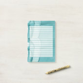 Light Blue Marble Elegant Modern Pattern Post-it® Notes (Op bureau)