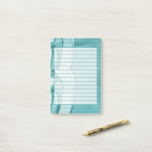 Light Blue Marble Elegant Modern Pattern Post-it® Notes (Op bureau)