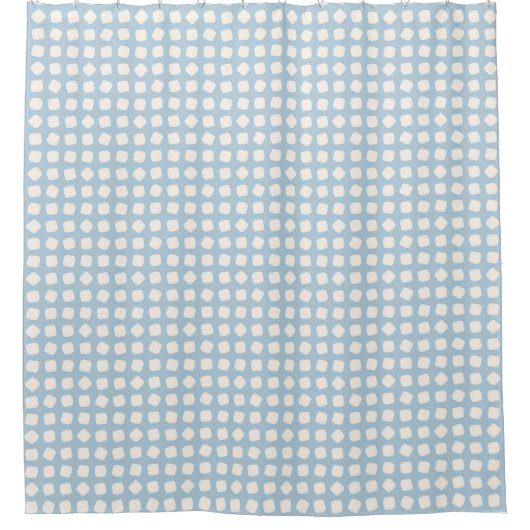 Light blue Marshmallow Pattern Shower Curtain Douchegordijn (Voorkant)