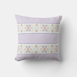 Light Blue Mauve en Floral Accents Kussen