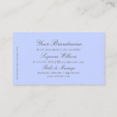 Light Blue met White Gold Decor en Logo Elegant Visitekaartje (Achterkant)