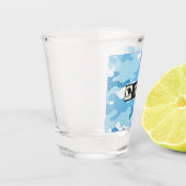 Light Blue Military Camo Shot Glass Glas (Links)