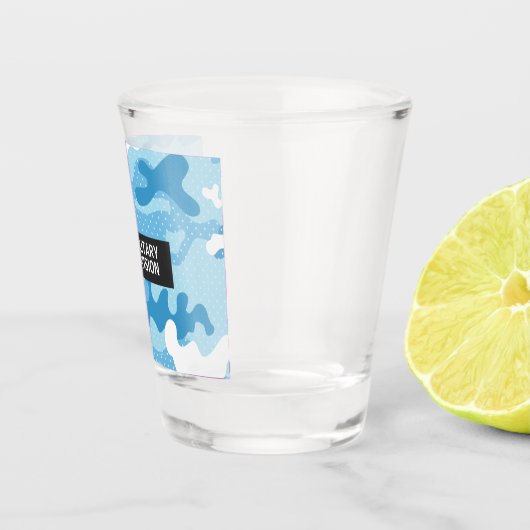 Light Blue Military Camo Shot Glass Glas (Rechts)
