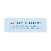Light Blue Minimalist Elegant Return Stickers (Voorkant)