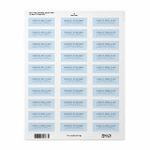 Light Blue Minimalist Elegant Return Stickers (Full Sheet)