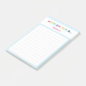 Light Blue Mitzvah Note: 4x6 Sticky Pad Post-it® Notes (Schuin)