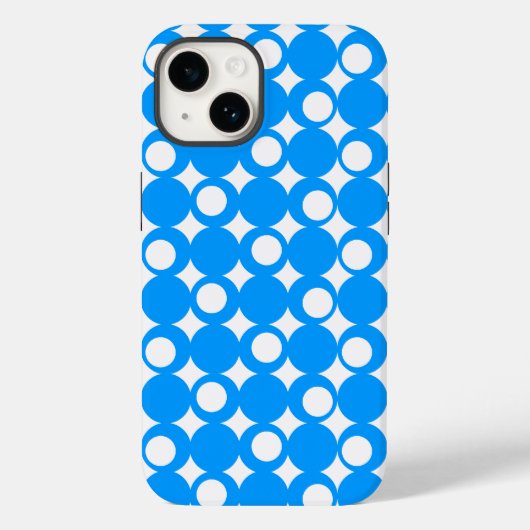 Light Blue Mod Ball Design @ Emporio Moffa Case-Mate iPhone Case (Achterkant)