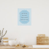 Light Blue Modeh Ani Poster (Keuken)