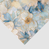 Light Blue Modern Abstract Roses  Tissuepapier (Detail)